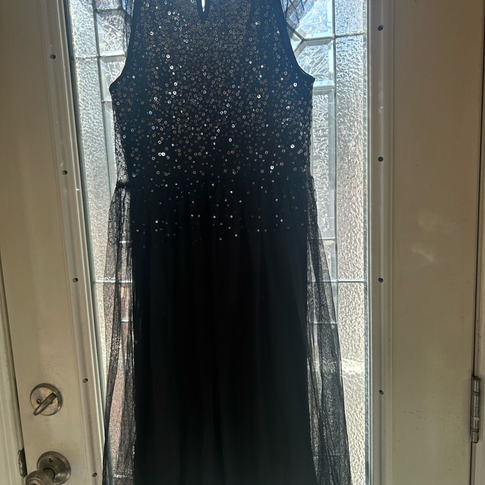 Elegant Black Sequin Dress